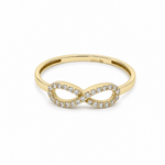 10K Yellow Gold Infiniti With CZ Fashion Women's Ring - Miral Jewelry