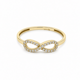 10K Yellow Gold Infiniti With CZ Fashion Women's Ring - Miral Jewelry