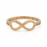 10K Yellow Gold Infinity Fashion Women's Ring - Miral Jewelry