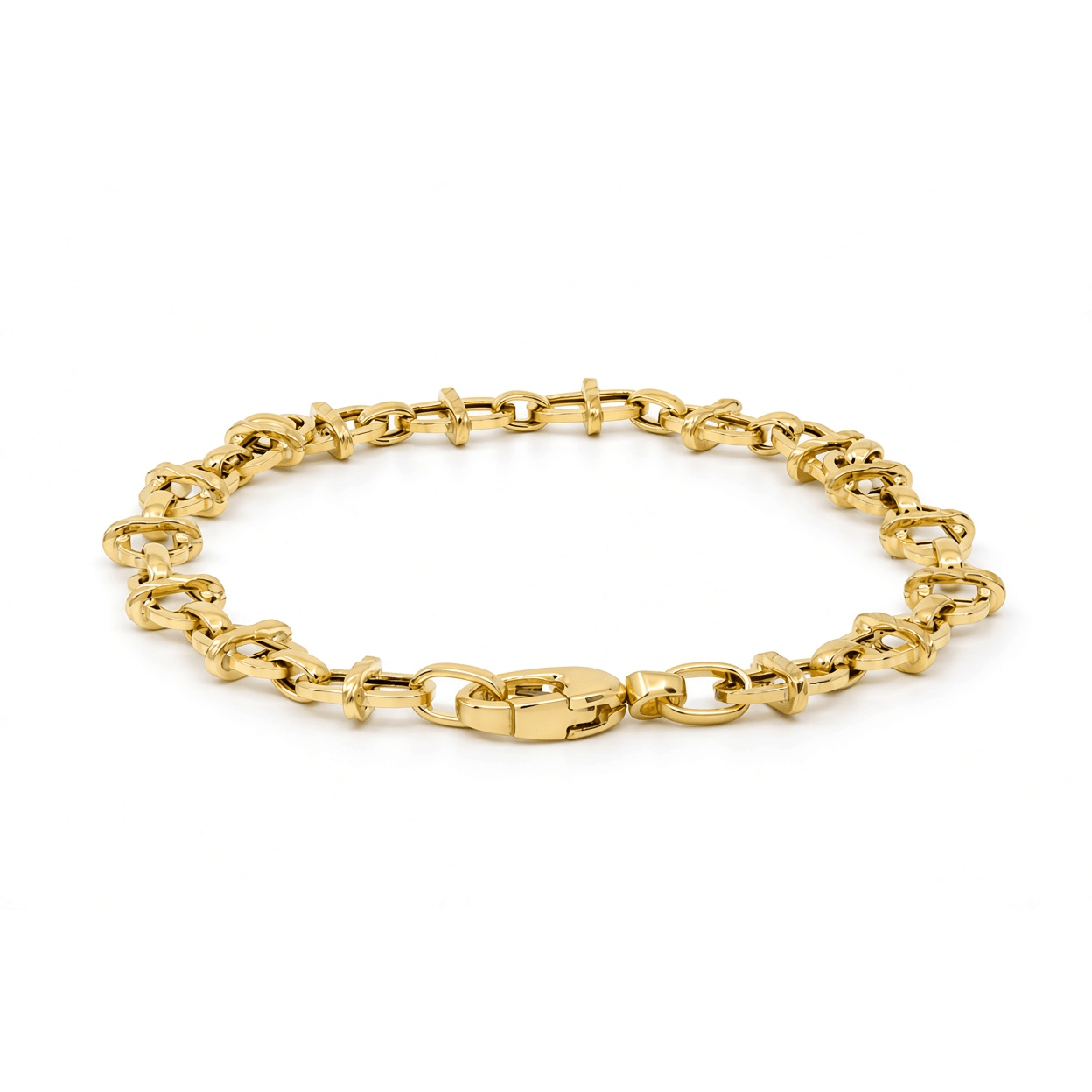 10K Yellow Gold Italian Link Bracelet – 7.5" - Miral Jewelry