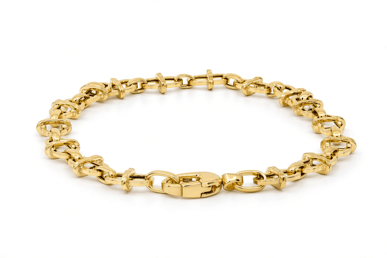 10K Yellow Gold Italian Link Bracelet – 7.5" - Miral Jewelry
