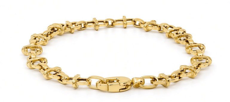 10K Yellow Gold Italian Link Bracelet – 7.5" - Miral Jewelry