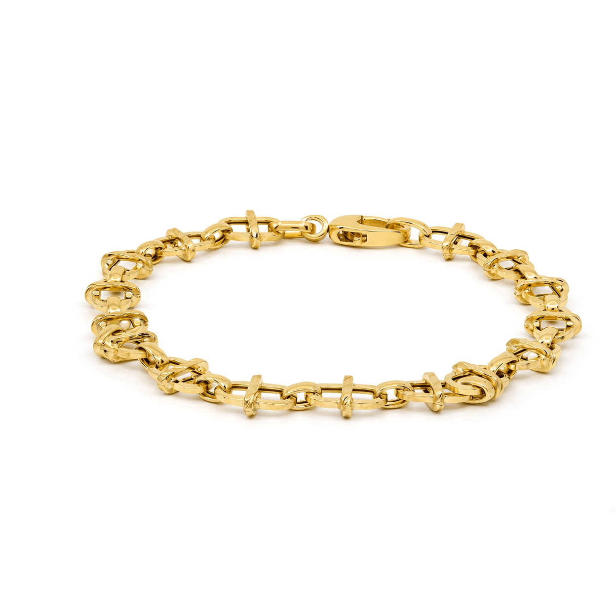 10K Yellow Gold Italian Link Bracelet – 7.5" - Miral Jewelry