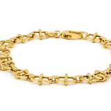 10K Yellow Gold Italian Link Bracelet – 7.5" - Miral Jewelry