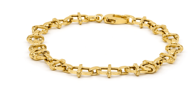 10K Yellow Gold Italian Link Bracelet – 7.5" - Miral Jewelry