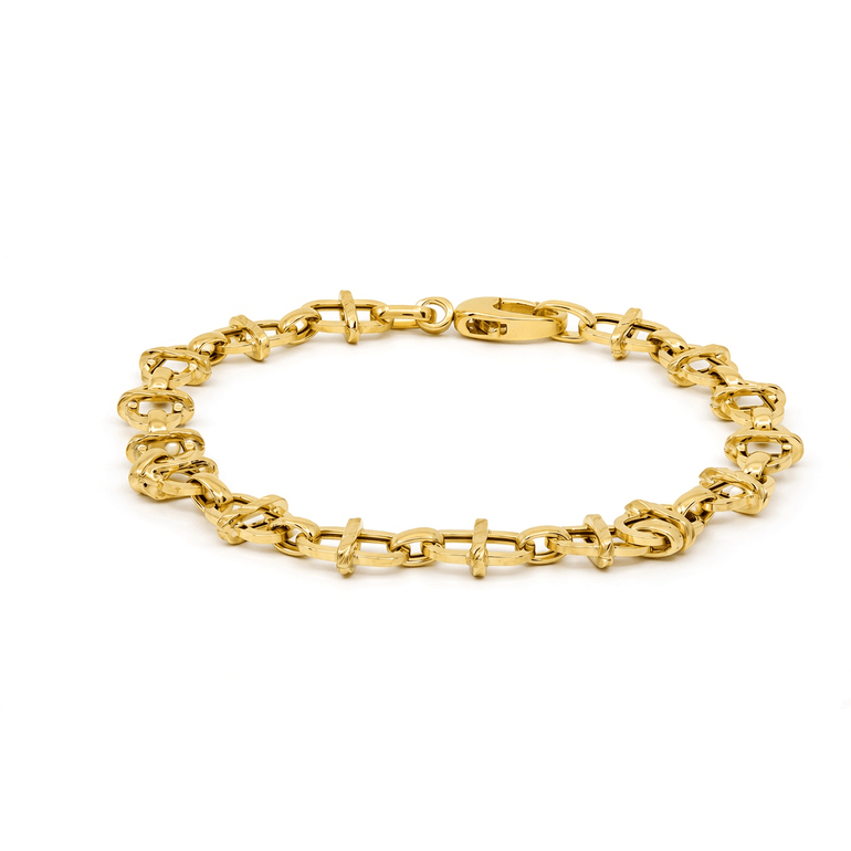 10K Yellow Gold Italian Link Bracelet – 7.5" - Miral Jewelry