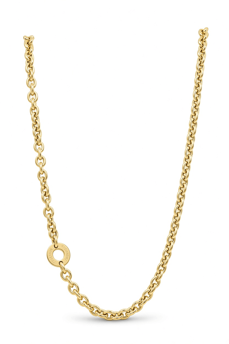 10k Yellow Gold Italian Link Necklace - Miral Jewelry
