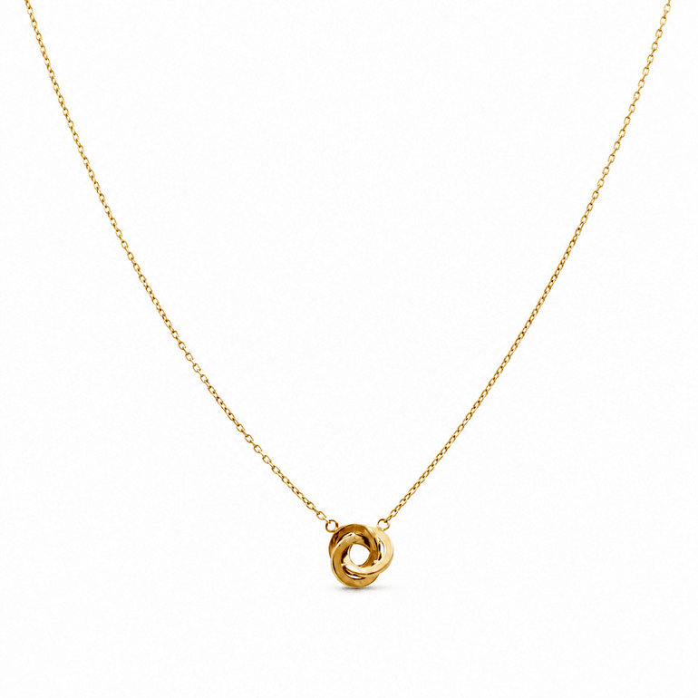 10k Yellow Gold Knot Necklace - Miral Jewelry