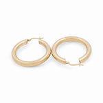 10K Yellow Gold Large Hoop Earrings - Miral Jewelry