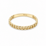 10K Yellow Gold Links Fashion Women's Ring - Miral Jewelry