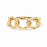 10K Yellow Gold Links Fashion Women's Ring - Miral Jewelry