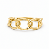 10K Yellow Gold Links Fashion Women's Ring - Miral Jewelry