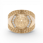 10k Yellow Gold Lion Fashion Men's Ring - Miral Jewelry