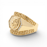10k Yellow Gold Lion Fashion Men's Ring - Miral Jewelry
