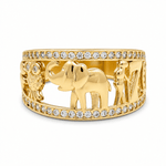 10K Yellow Gold Lucky Band Fashion Women's Ring - Miral Jewelry