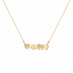 10k Yellow Gold Lucky Necklaces 17" - Miral Jewelry
