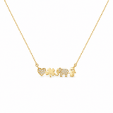 10k Yellow Gold Lucky Necklaces 17" - Miral Jewelry