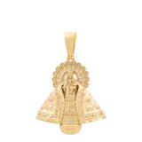 10K Yellow Gold Medal Caridad del Cobre Pendant - Miral Jewelry