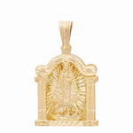 10K Yellow Gold Medal Caridad del Cobre Pendant - Miral Jewelry