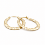 10K Yellow Gold Medium Hoop Earrings - Miral Jewelry