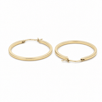 10K Yellow Gold Medium Hoop Earrings - Miral Jewelry
