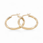 10K Yellow Gold Medium Hoop Earrings - Miral Jewelry