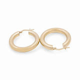 10K Yellow Gold Medium Hoop Earrings - Miral Jewelry