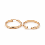 10K Yellow Gold Medium Hoop Earrings - Miral Jewelry