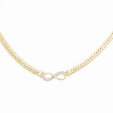 10k Yellow Gold Miami Herrigbone Necklace - Miral Jewelry