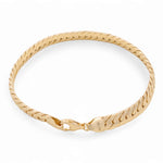 10K Yellow Gold Miami Herrigbone Women's Bracelet - Miral Jewelry