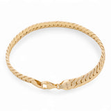 10K Yellow Gold Miami Herrigbone Women's Bracelet - Miral Jewelry