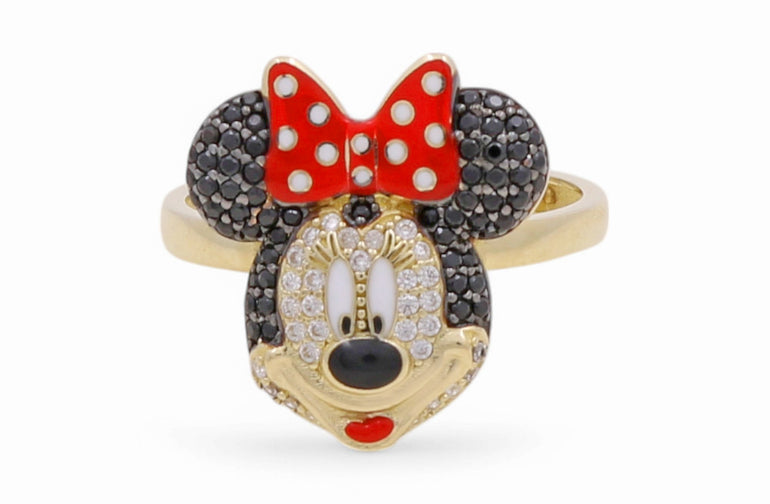 10K Yellow Gold Minnie Fashion Women's Ring - Miral Jewelry