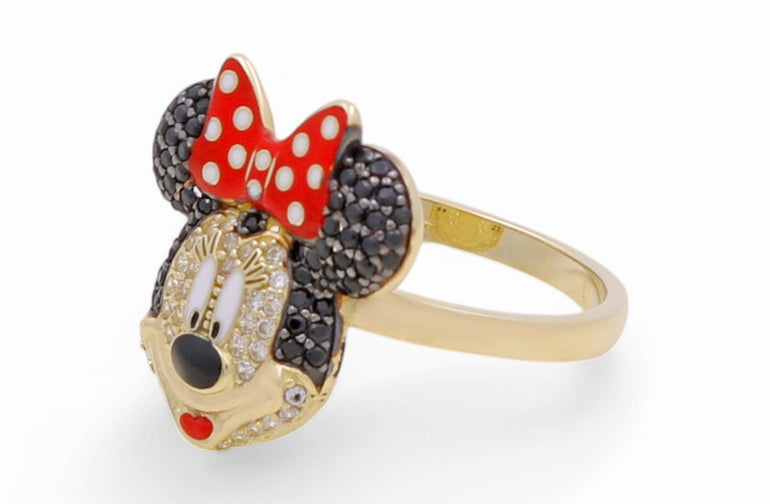 10K Yellow Gold Minnie Fashion Women's Ring - Miral Jewelry