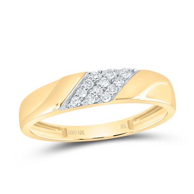 10k Yellow Gold Modern 3 Pieces Diamond with 0.62Tw Round Diamonds - Miral Jewelry