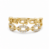 10K Yellow Gold Modern Fashion Women's Ring - Miral Jewelry