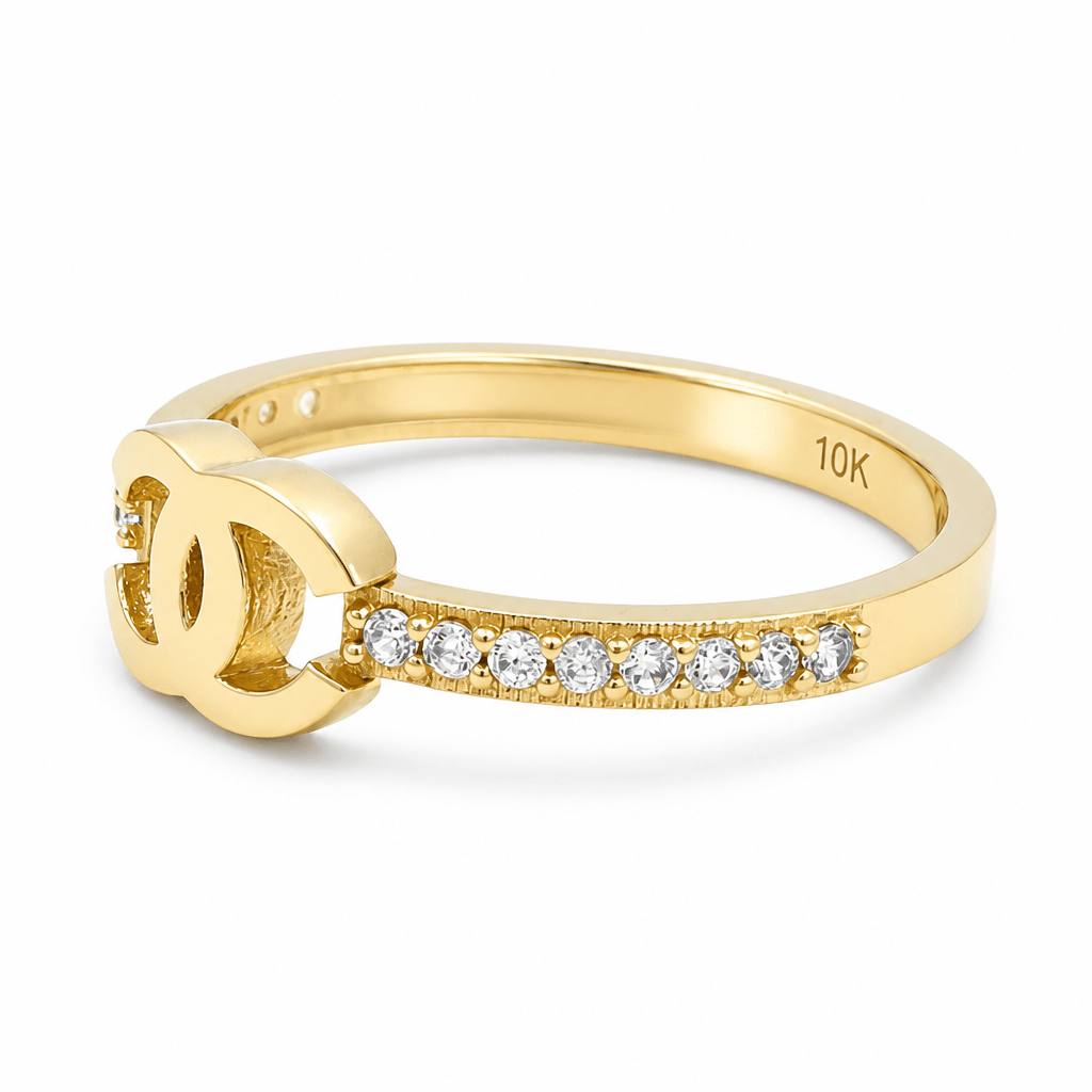 10K Yellow Gold Modern Fashion Women's Ring - Miral Jewelry
