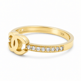10K Yellow Gold Modern Fashion Women's Ring - Miral Jewelry