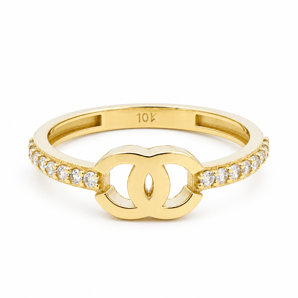 10K Yellow Gold Modern Fashion Women's Ring - Miral Jewelry