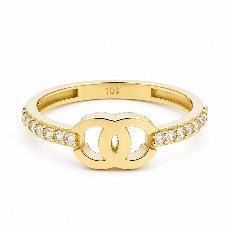 10K Yellow Gold Modern Fashion Women's Ring - Miral Jewelry