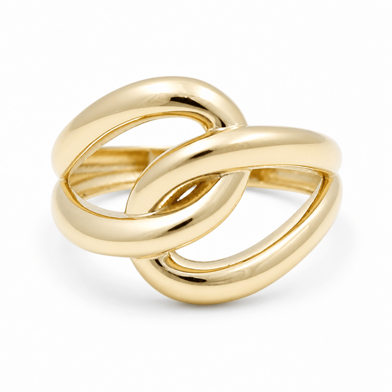 10K Yellow Gold Modern Fashion Women's Ring - Miral Jewelry