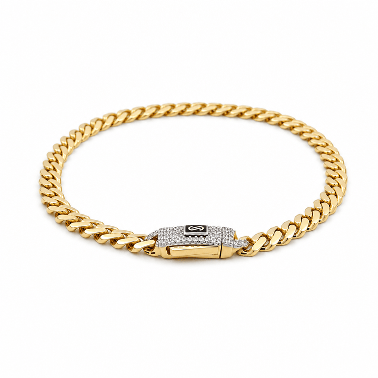 10K Yellow Gold Monaco Bracelet - Miral Jewelry