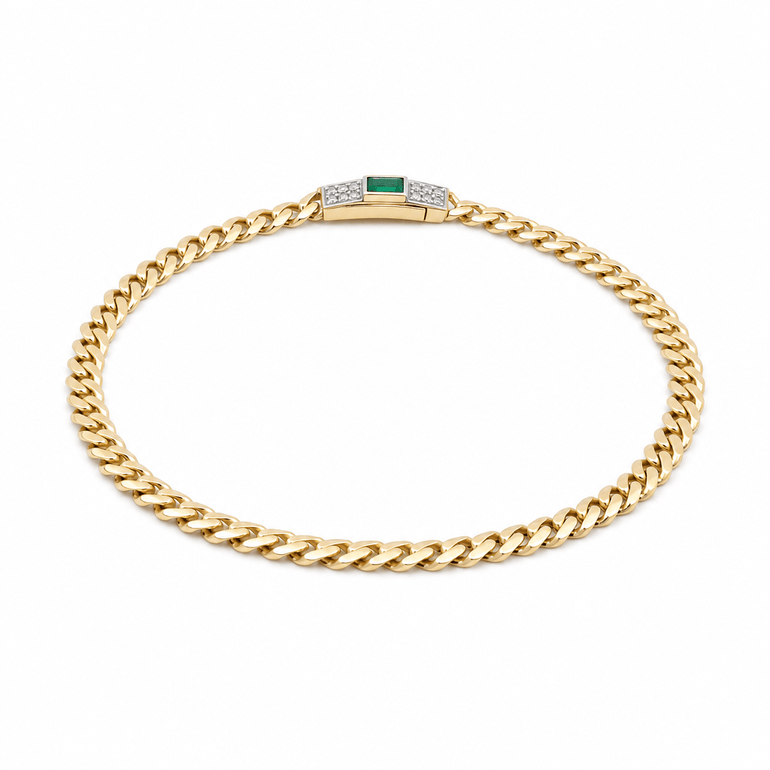 10K Yellow Gold Monaco Bracelet - Miral Jewelry