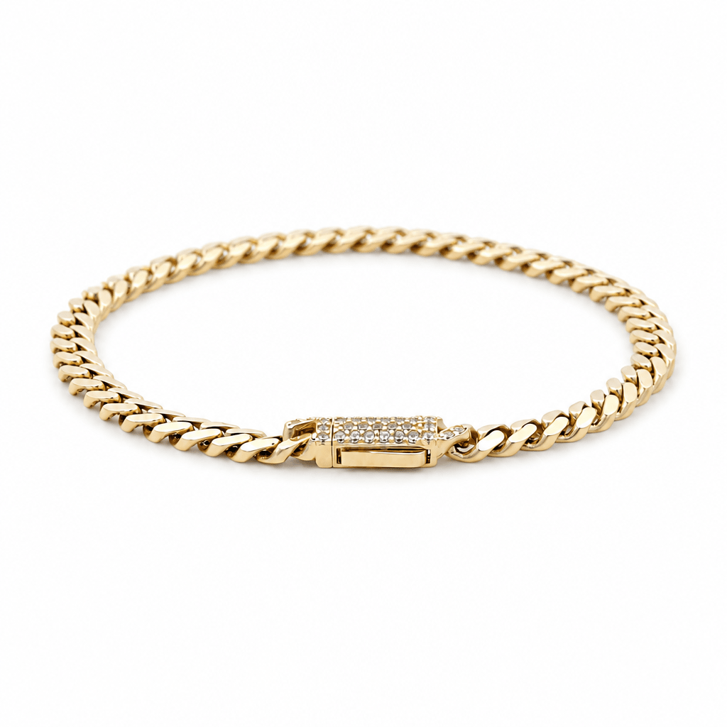 10K Yellow Gold Monaco Bracelet Women's - Miral Jewelry