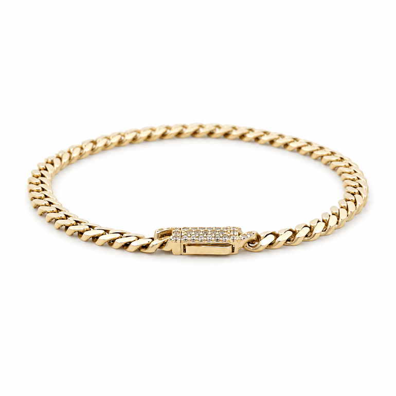 10K Yellow Gold Monaco Bracelet Women's - Miral Jewelry