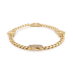 10K Yellow Gold Monaco Butterfly Station Bracelet – 7.5" - Miral Jewelry