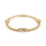 10K Yellow Gold Monaco Butterfly Station Bracelet – 7.5" - Miral Jewelry