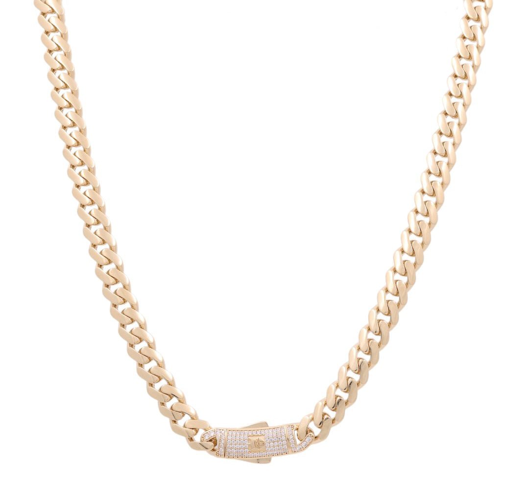 10K Yellow Gold Monaco Chain 16" - Miral Jewelry