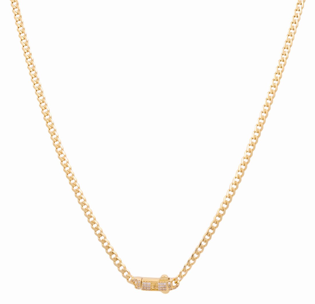 10K Yellow Gold Monaco Chain 16" - Miral Jewelry