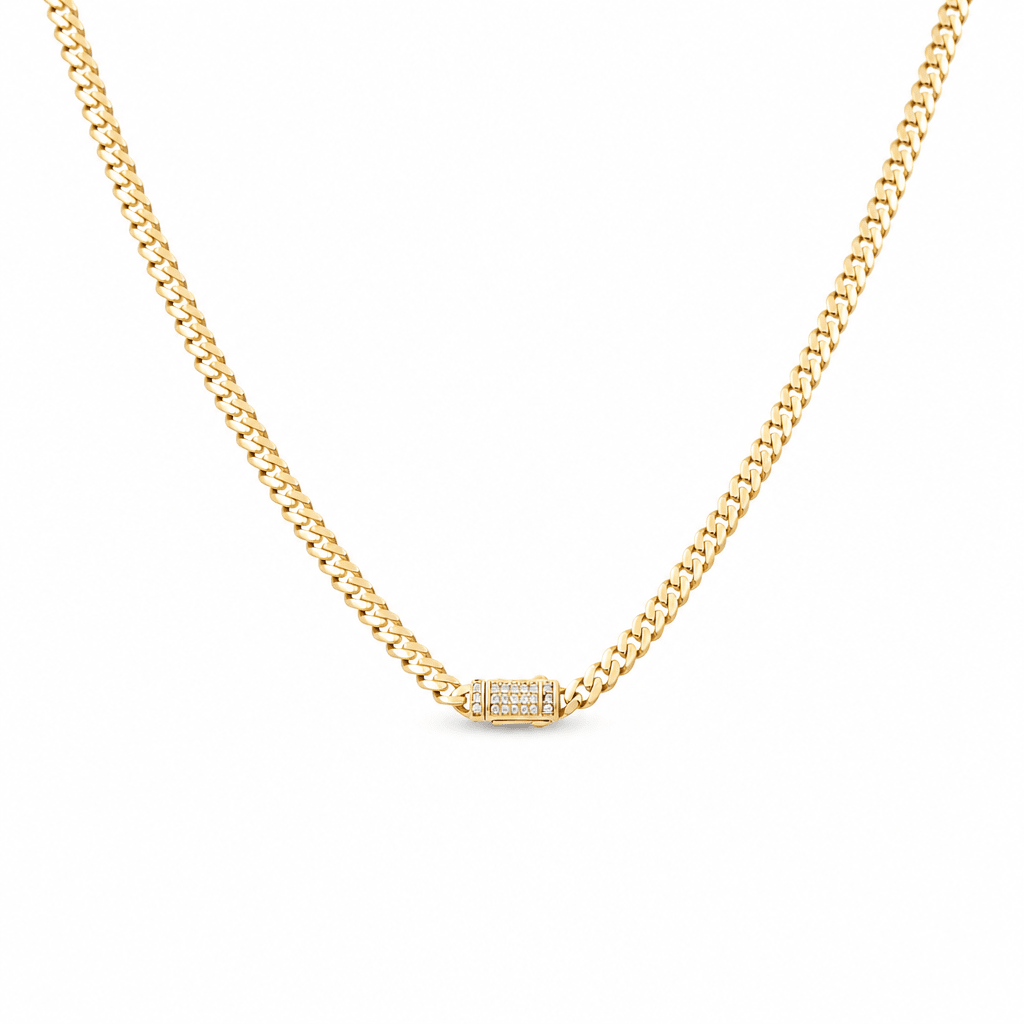 10K Yellow Gold Monaco Chain 16" - Miral Jewelry