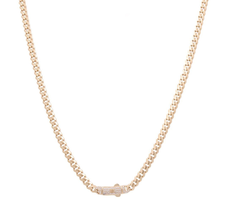 10K Yellow Gold Monaco Chain 18" - Miral Jewelry